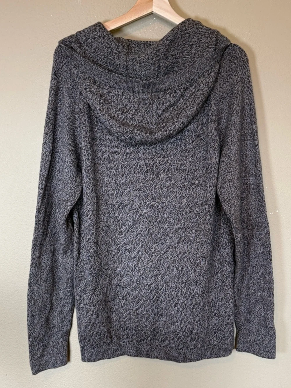 Paka Alpaca Handmade Hooded Hoodie Tunic Size Large Brown Tweed Granola Soft - Picture 4 of 7